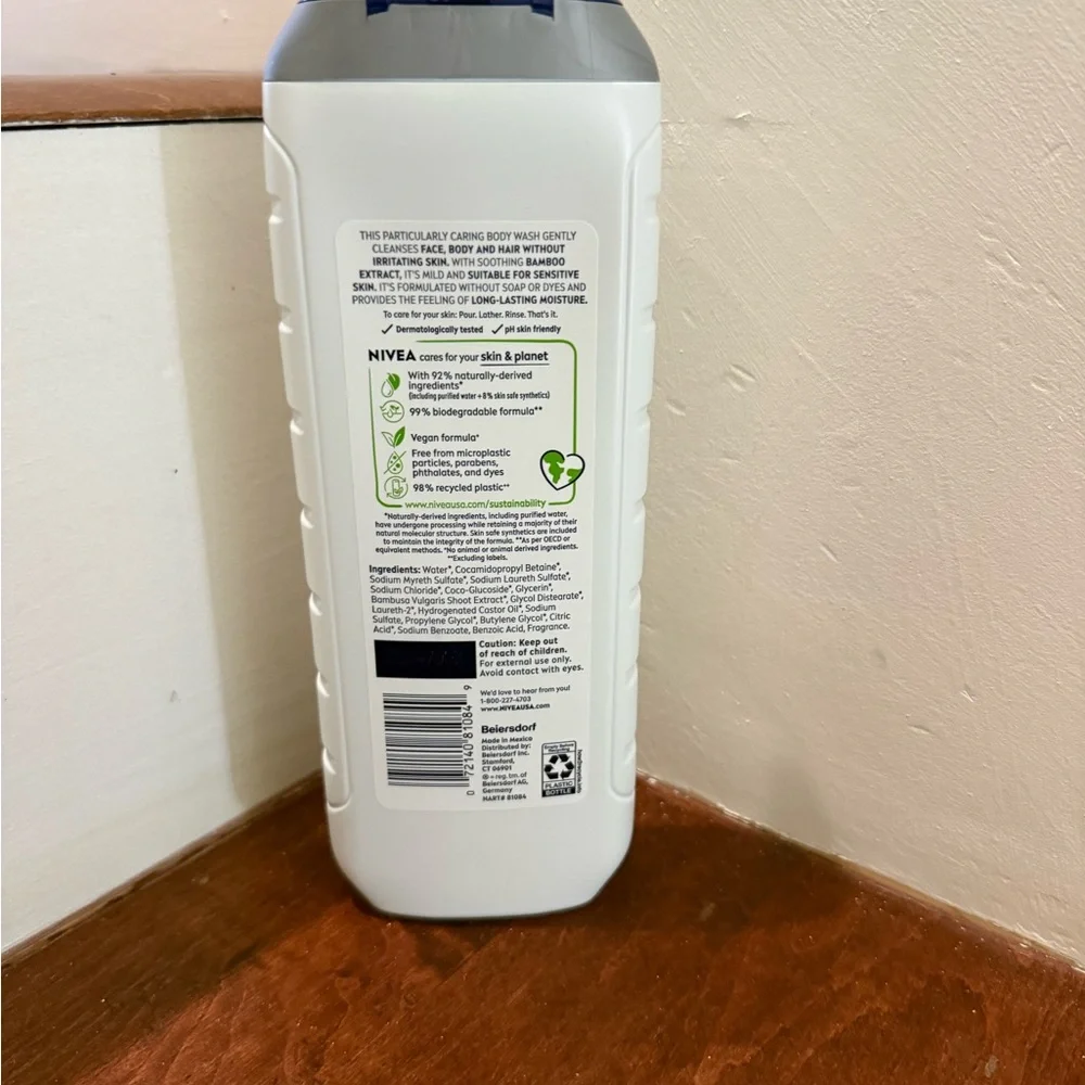 NWT Nivea Men Sensitive 3-in-1 Body Wash